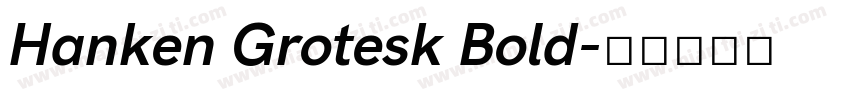 Hanken Grotesk Bold字体转换